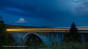 Caracău Viaduct at night, by Iustin Alexandru. Iustin is a student from Romania and has been doing p