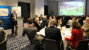 Deputy Prime Minister Georges Gilkinet addressing European rail freight CEOs